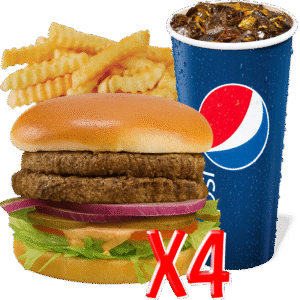 4 Double Burger Combo