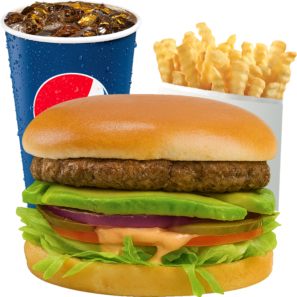 Avocado Burger Combo